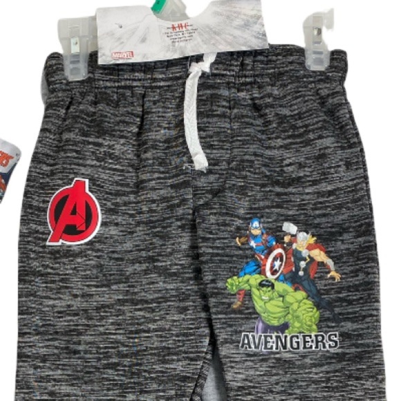 NWT Marvel Avengers 2 Pack Of Boy's Joggers/Sweatpants light Gray & Dark Gray - Picture 7 of 14